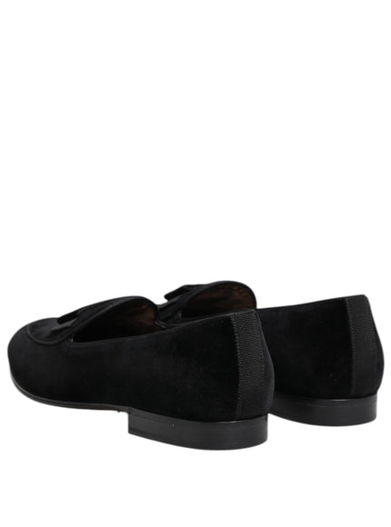 Dolce & Gabbana Black Velvet Loafers