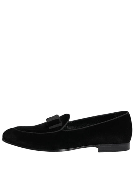 Dolce & Gabbana Black Velvet Loafers