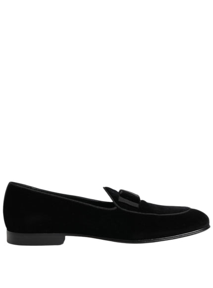 Dolce & Gabbana Black Velvet Loafers