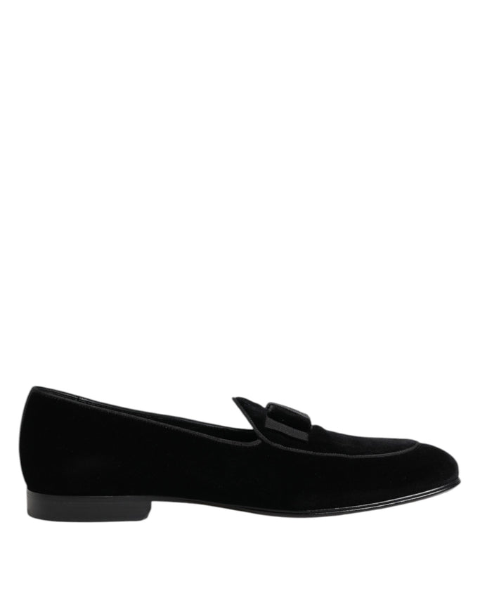Dolce & Gabbana Black Velvet Loafers