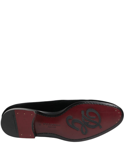 Dolce & Gabbana Black Velvet Loafers