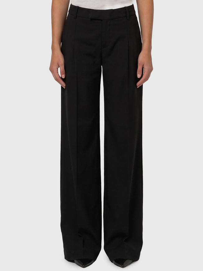 Federica Tosi Wide-leg Frescolana Trousers Black