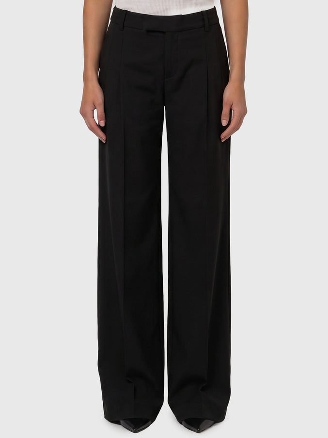 Federica Tosi Wide-leg Frescolana Trousers Black