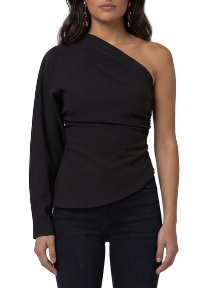 Federica Tosi One-shoulder Cady Blouse Black
