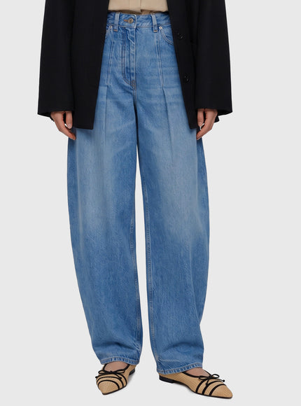 Jacquemus High-waist Barrel-leg Jeans Blue