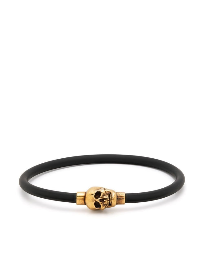 Alexander McQueen Men's Rubber Cord Skull Bracelet