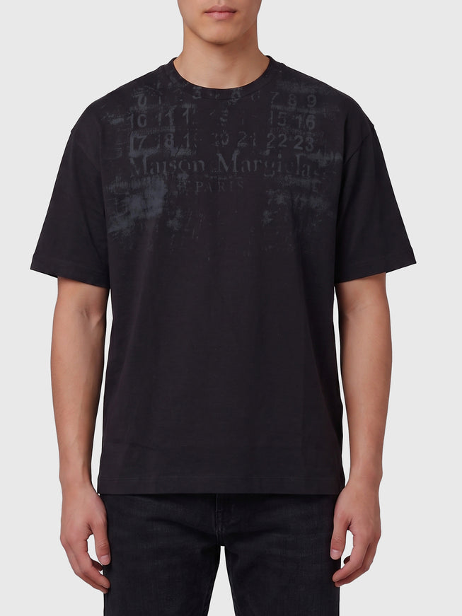 Maison Margiela Cotton Numeric T-shirt Black