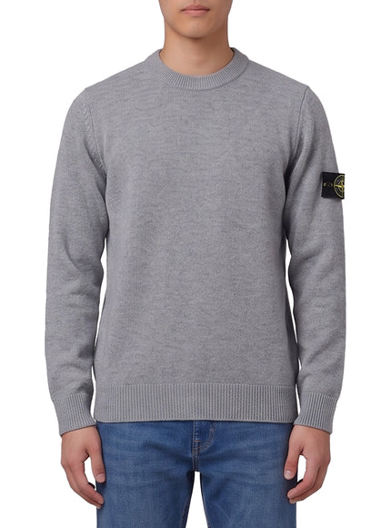 Stone Island Grey Crewneck Sweater Grey