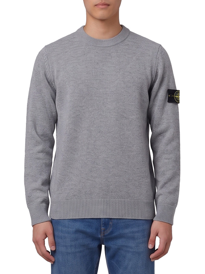 Stone Island Grey Crewneck Sweater Grey