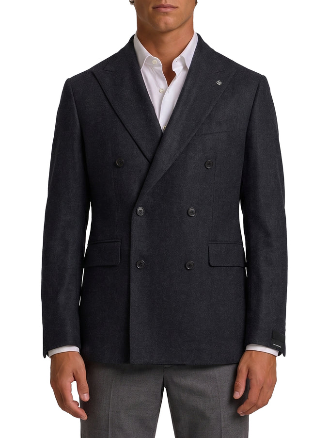 Tagliatore New York Double-breasted Virgin Wool Jacket Grey