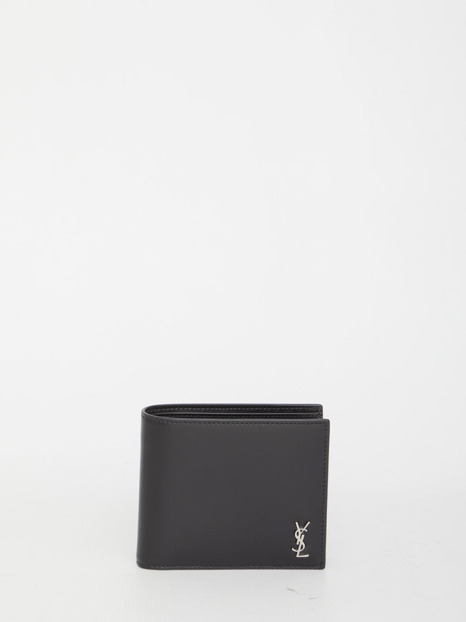 Saint Laurent Tiny Cassandre East/west Wallet QT Black