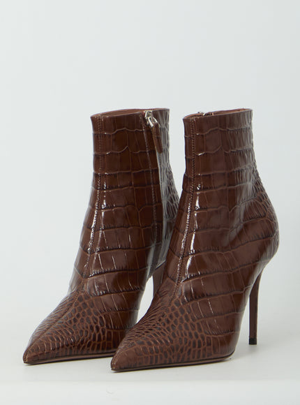 Paris Texas Vera 85 Ankle Boots In Chocolate