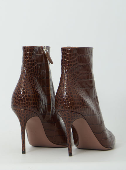 Paris Texas Vera 85 Ankle Boots In Chocolate