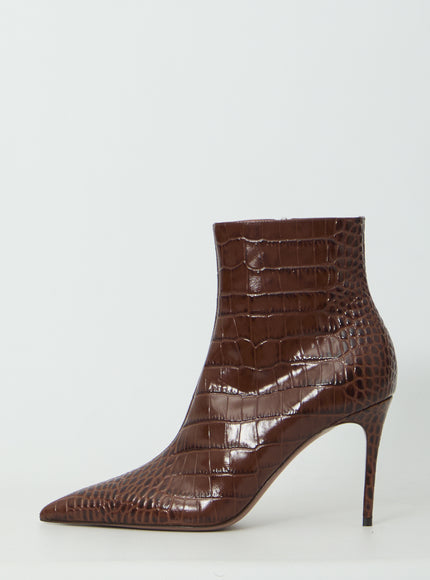 Paris Texas Vera 85 Ankle Boots In Chocolate