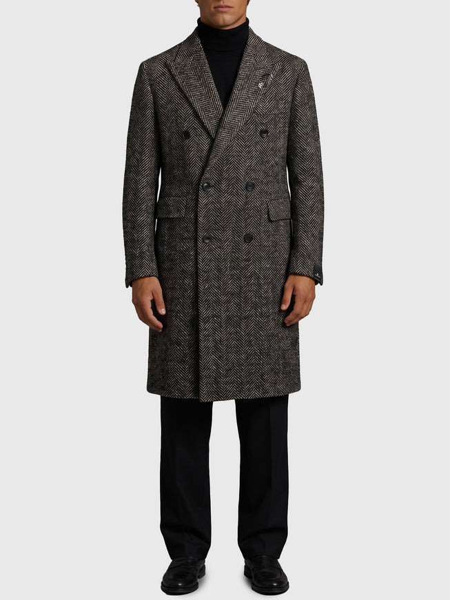 Tagliatore Double-breasted Pino Lerario London Coat Black