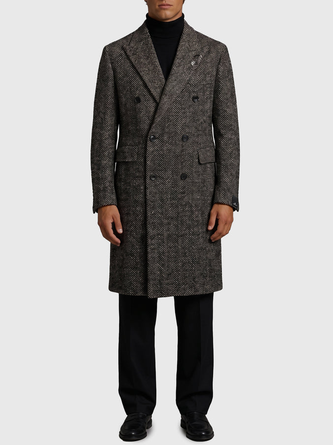 Tagliatore Double-breasted Pino Lerario London Coat Black