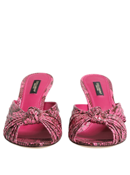 Dolce & Gabbana Pink Leather Sandals