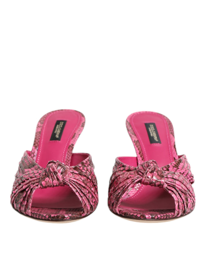 Dolce & Gabbana Pink Leather Sandals