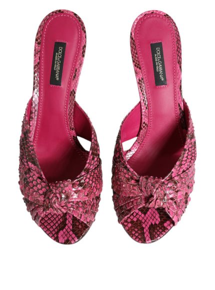 Dolce & Gabbana Pink Leather Sandals