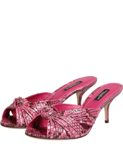 Dolce & Gabbana Pink Leather Sandals