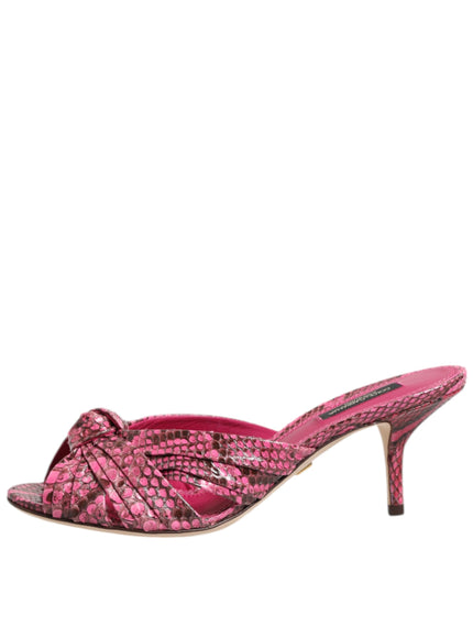 Dolce & Gabbana Pink Leather Sandals