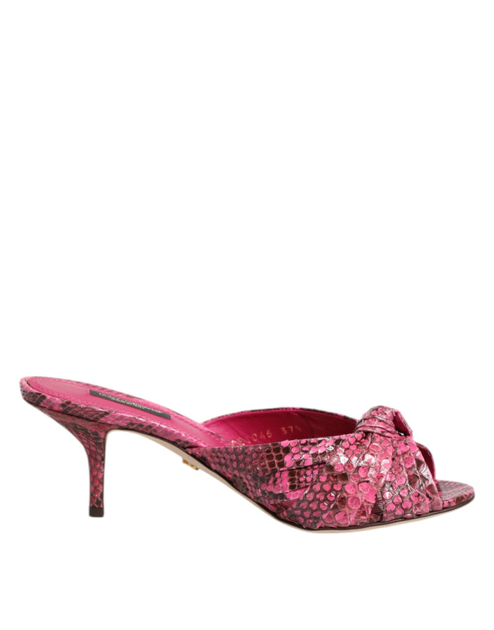 Dolce & Gabbana Pink Leather Sandals