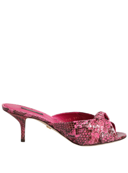 Dolce & Gabbana Pink Leather Sandals