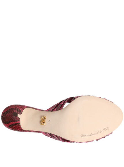 Dolce & Gabbana Pink Leather Sandals