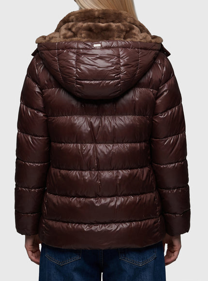Herno Ultralight Down Jacket With Faux Fur