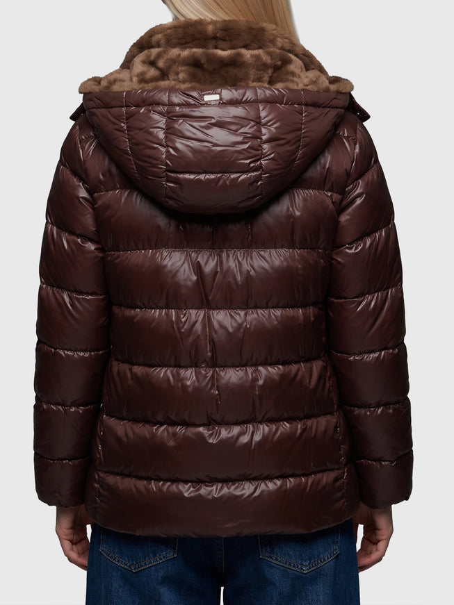 Herno Ultralight Down Jacket With Faux Fur