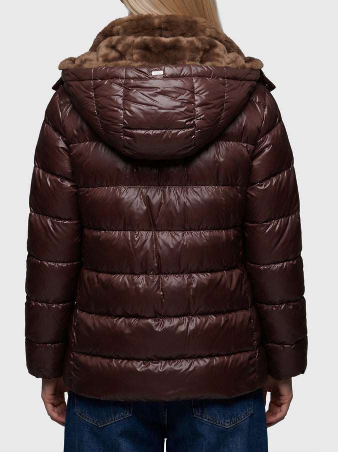Herno Ultralight Down Jacket With Faux Fur
