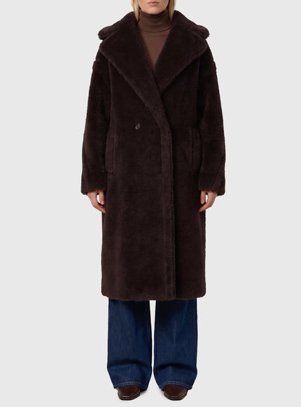 Max Mara Dark Brown Teddy Bear Coat Brown