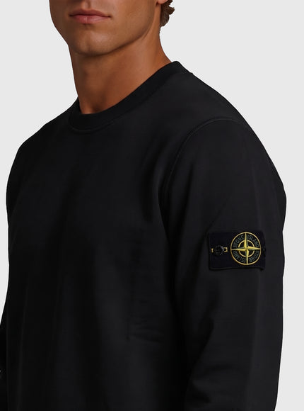 Stone Island Black Crewneck Sweatshirt