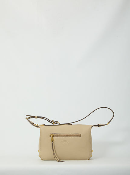 Tod's Metal Dots Mini Leather Bag QT Beige
