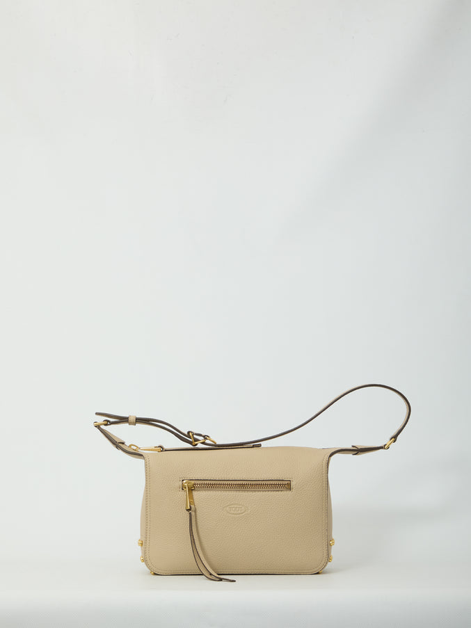 Tod's Metal Dots Mini Leather Bag QT Beige