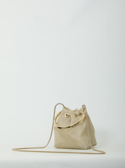 Jimmy Choo Champagne Mesh Bon Bon Bag