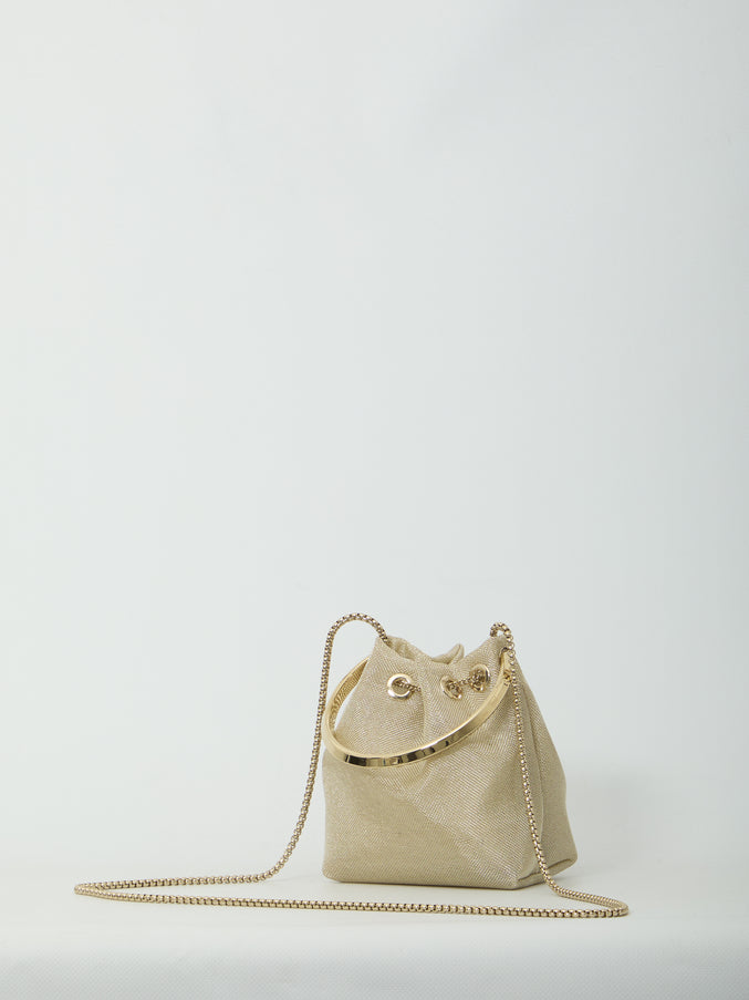 Jimmy Choo Champagne Mesh Bon Bon Bag