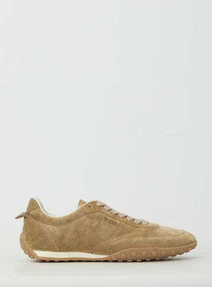 Tod's Cappuccino Suede Sneakers Beige