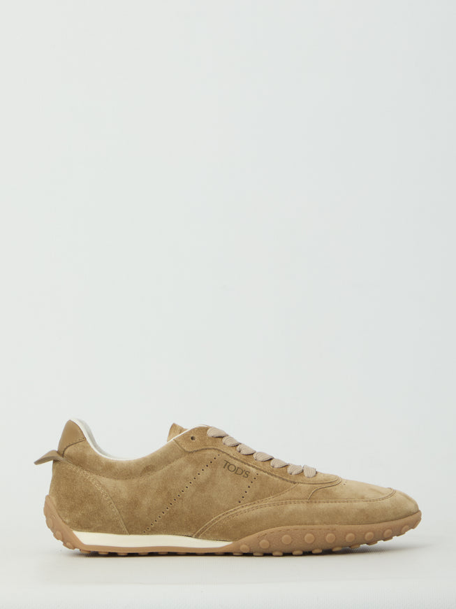 Tod's Cappuccino Suede Sneakers Beige