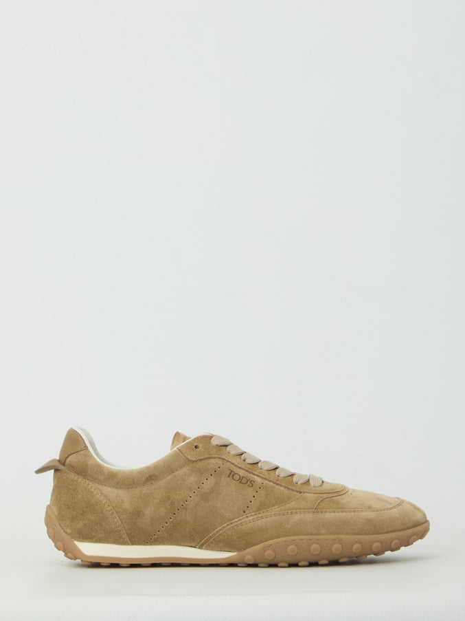 Tod's Cappuccino Suede Sneakers Beige
