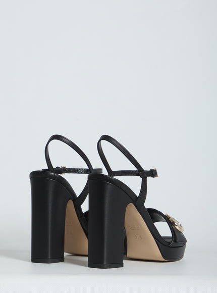 Gucci Sandals With Platform And Double G