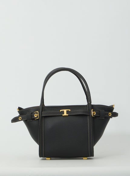 Tod's Mini Leather Shopping Bag QT Black