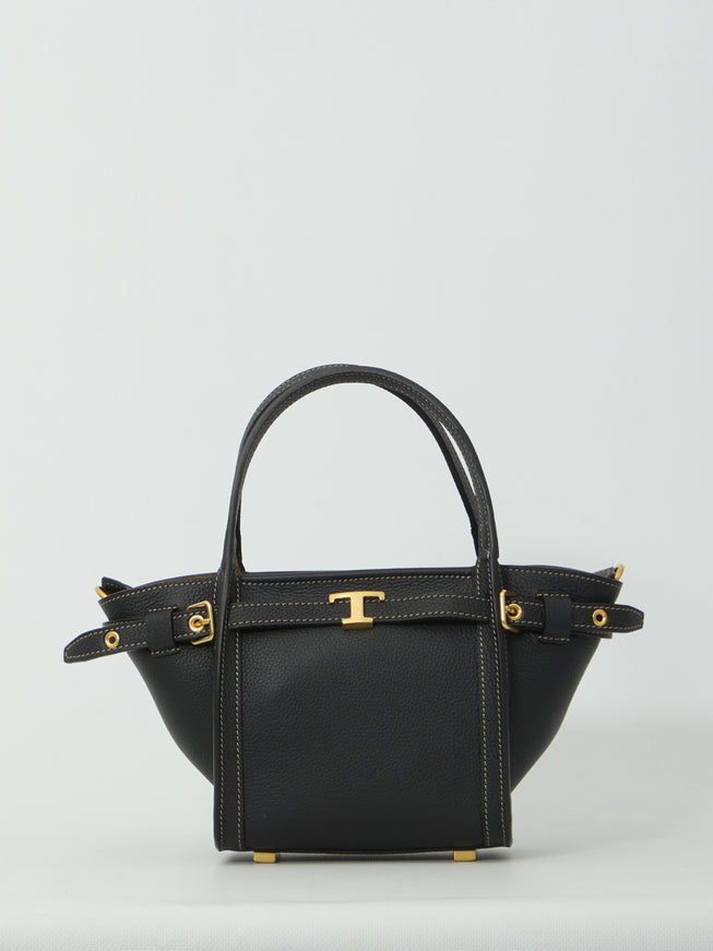 Tod's Mini Leather Shopping Bag QT Black