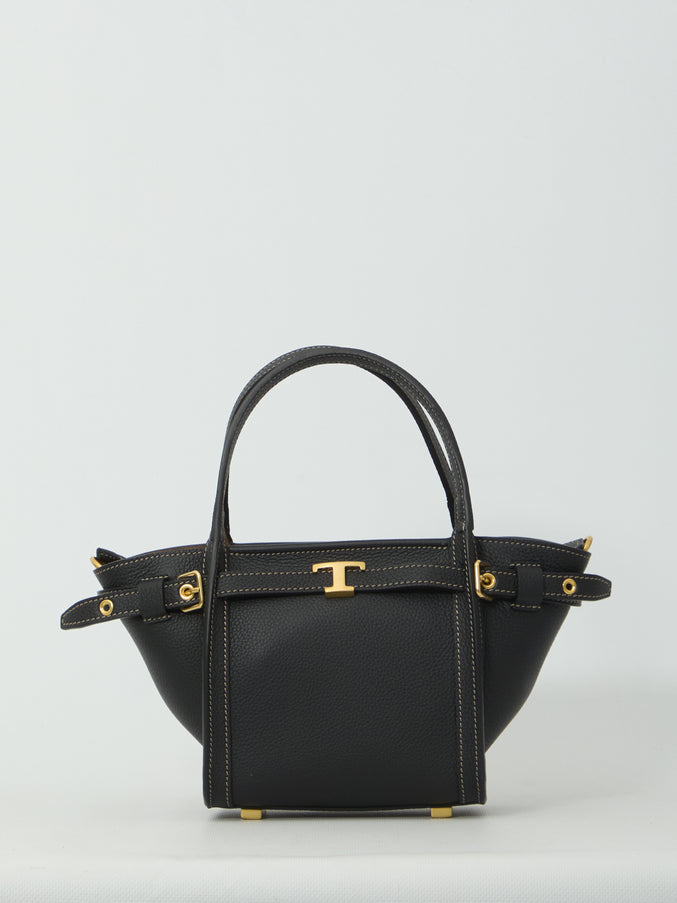Tod's Mini Leather Shopping Bag QT Black