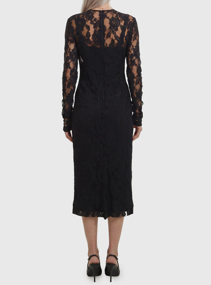 Dolce & Gabbana Black Midi Lace Dress