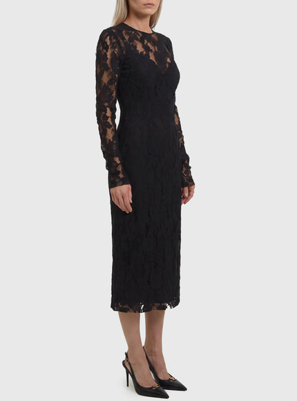 Dolce & Gabbana Black Midi Lace Dress