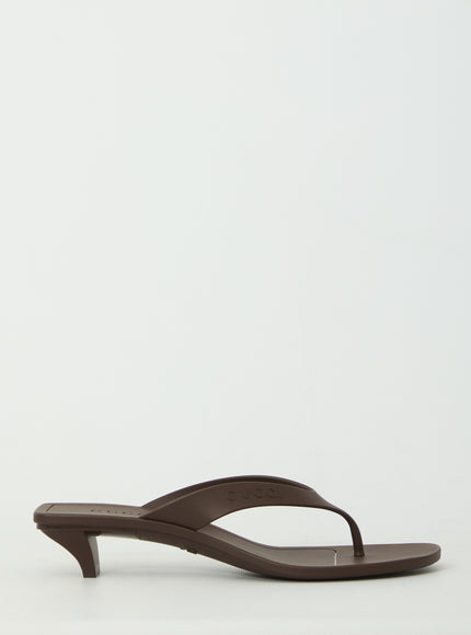 Gucci Vittoria Thong Sandals Brown