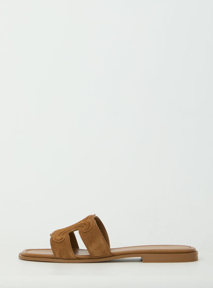 Celine Marina Mule In Suede Calfskin