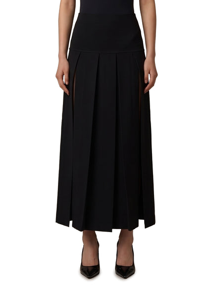 Alaia Pleated Midi Skirt 36 Black