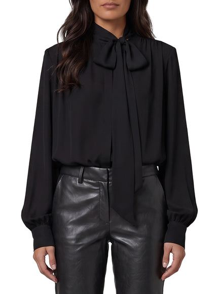 Federica Tosi Silk-blouse Blouse With Bow Black